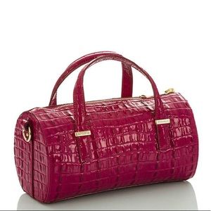🌹 BRAHMIN CLAIRE FUCHSIA LA SCALA • BARREL STYLE CROSSBODY BAG | PURSE • NWT